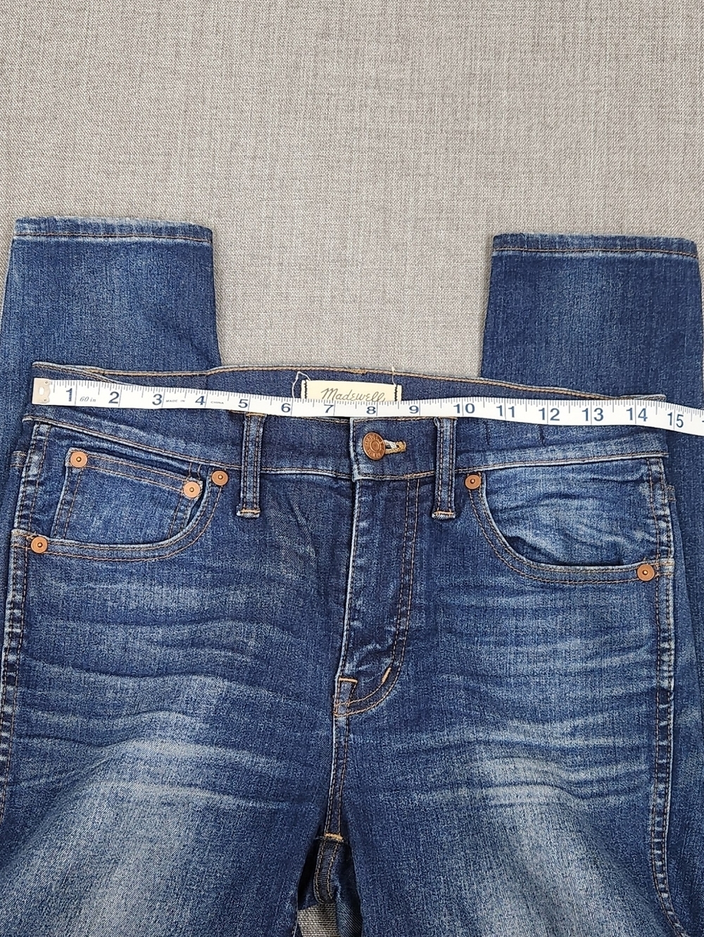 Madewell Skinny Skinny Medium Wash Fade Stretch Denim Jeans. 27 - Picture 8 of 11